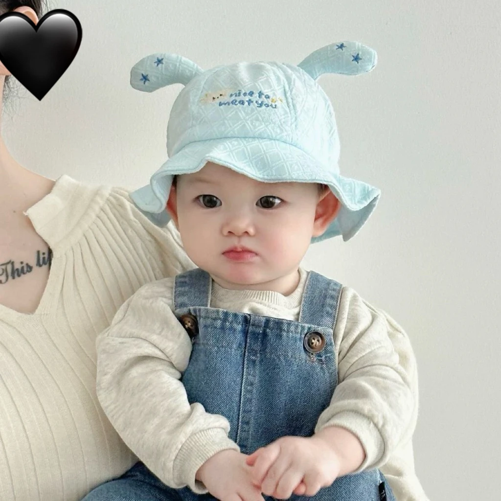 婴儿帽子春秋季薄款宝宝男渔夫帽婴幼儿遮阳帽防晒帽卡通盆帽夏季