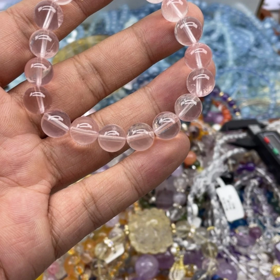银S925镶嵌手链烟晶
