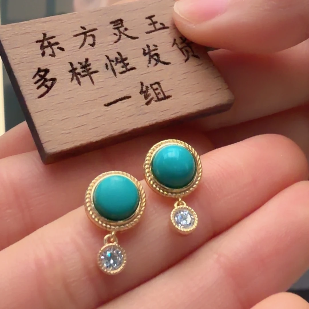 绿松石银S925镶嵌颈饰