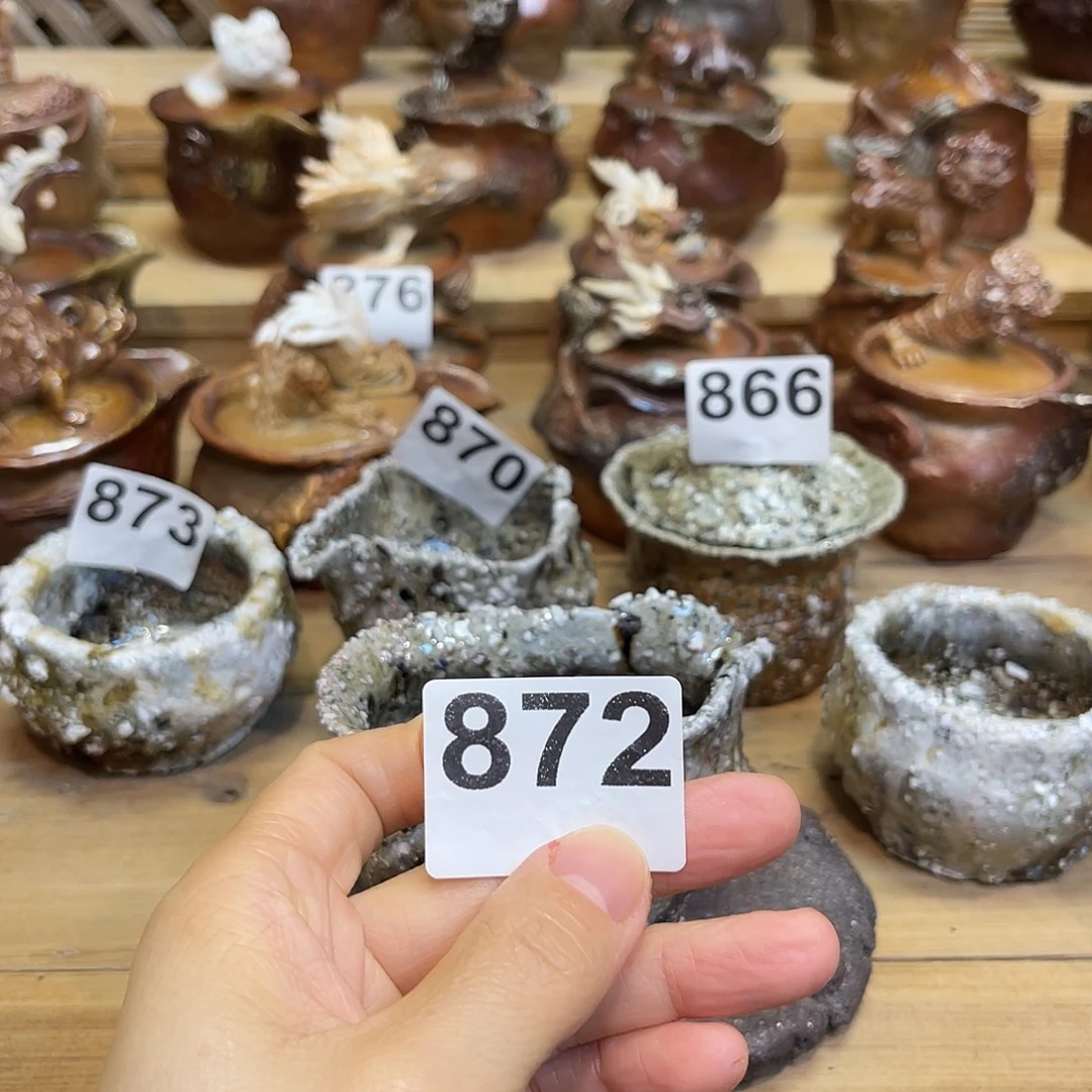 浮****杯柴烧粗陶手捏公道杯