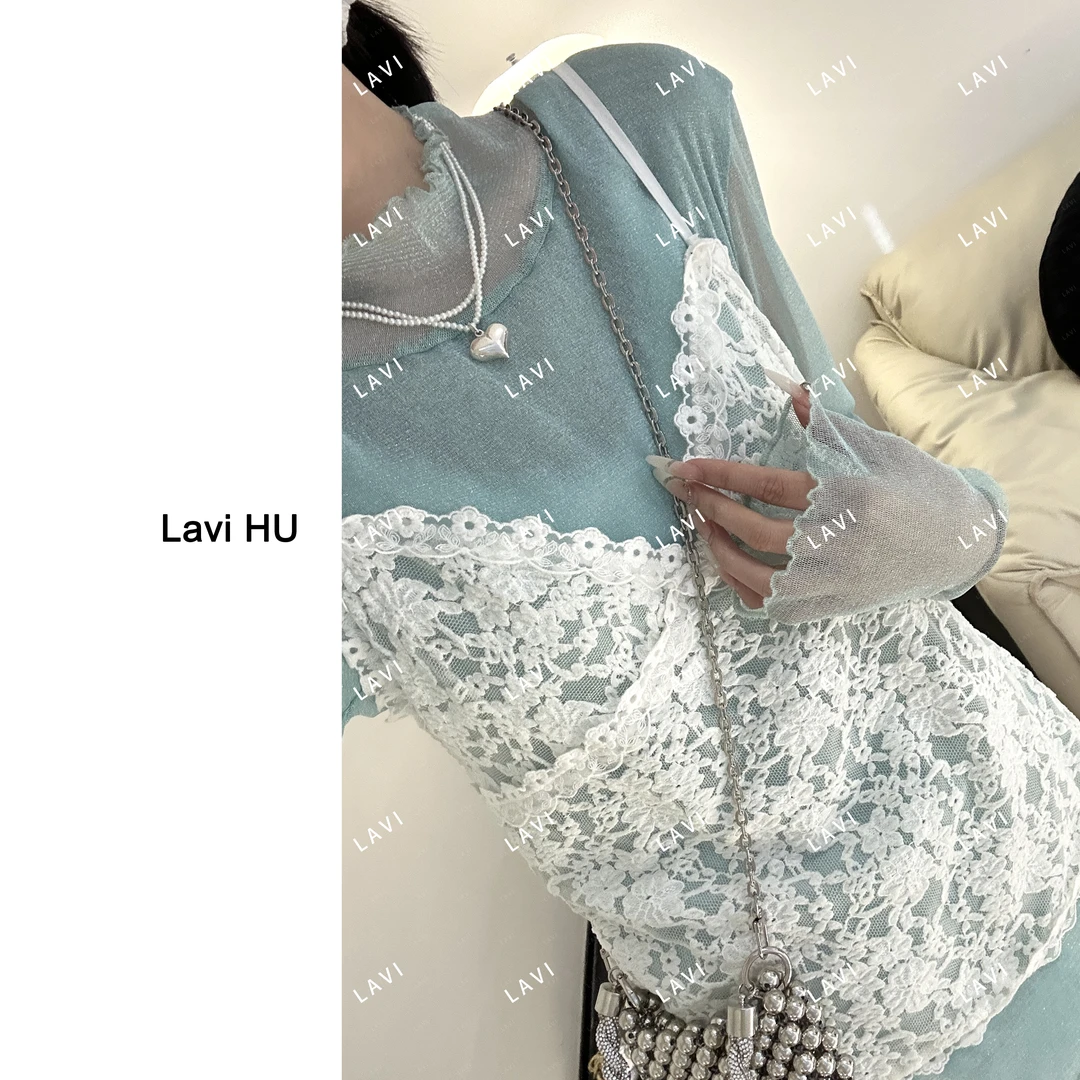 甜心 时尚法式轻奢甜美蕾丝吊带24272