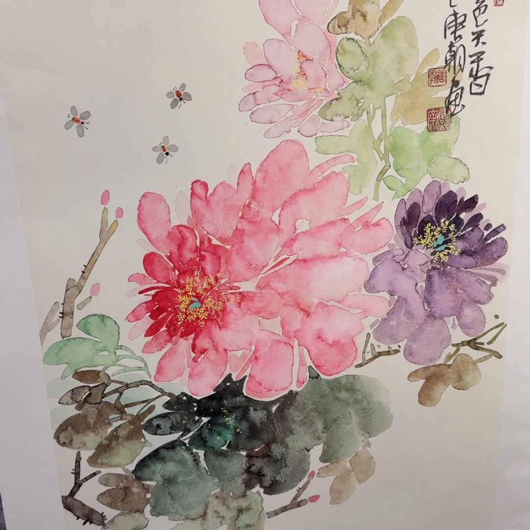 国画国画作品山水花鸟纯手绘