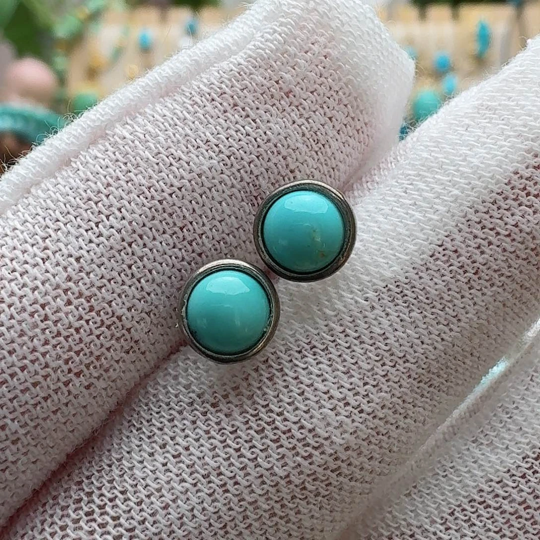 绿松石珠宝奇石银S925镶嵌