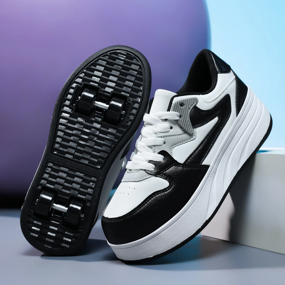 男童暴走鞋新款儿童溜冰轮滑鞋中大童学生四轮可收女孩运动爆走鞋