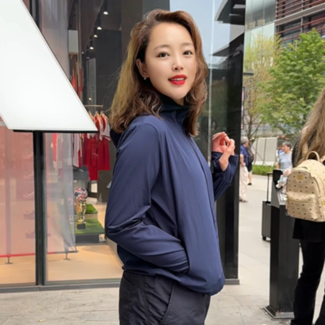菲玛掂251639夏季女款原纱防晒高尔夫立领运动户外轻量防晒服夹克