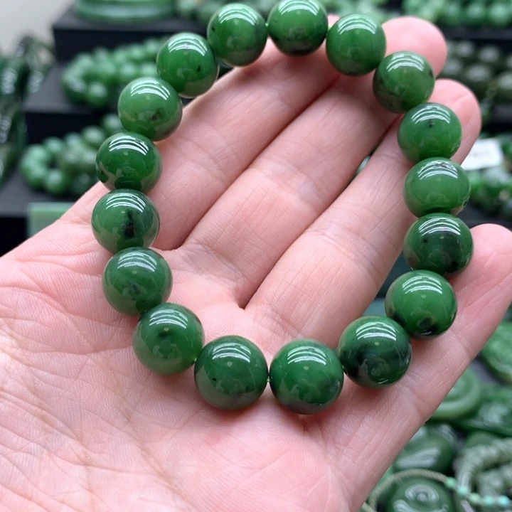 手链未镶嵌和田玉（碧玉）