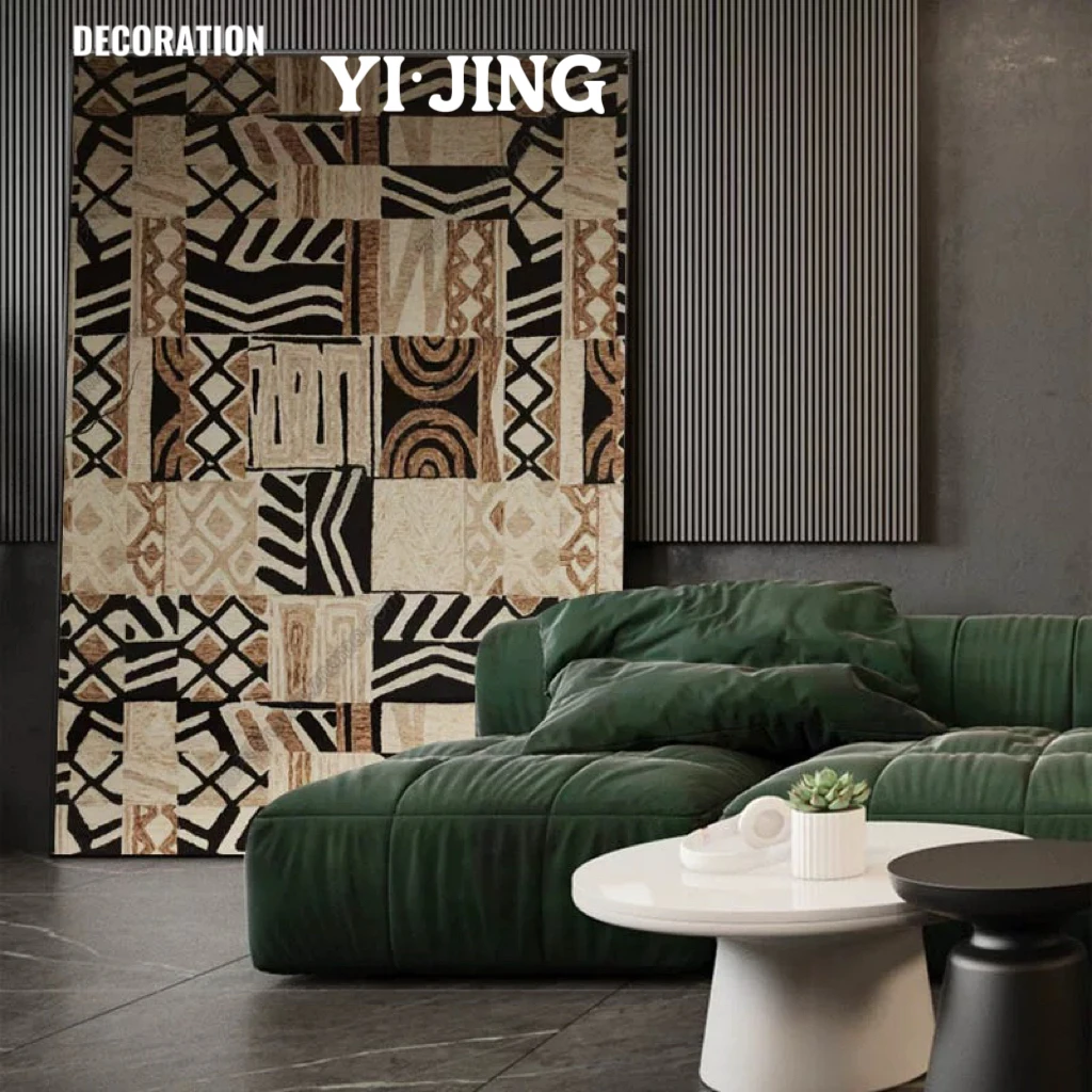 【色块】法式复古简约诧寂中古抽象艺术玄关客厅背景墙砂岩装饰画