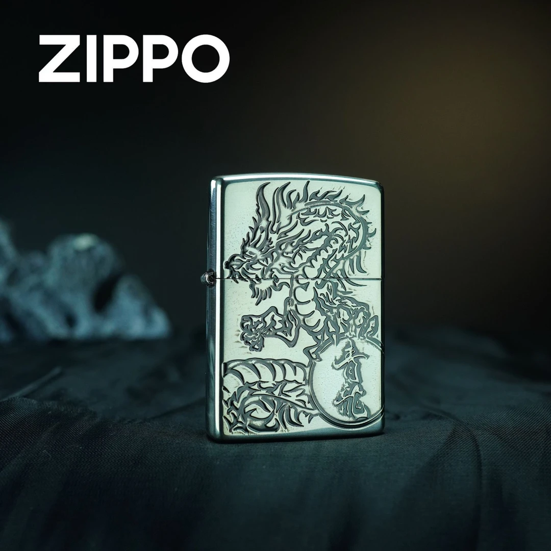 ZIPPO 打火机正品 ZBT平底镀银四神青龙 0467【大白专属】