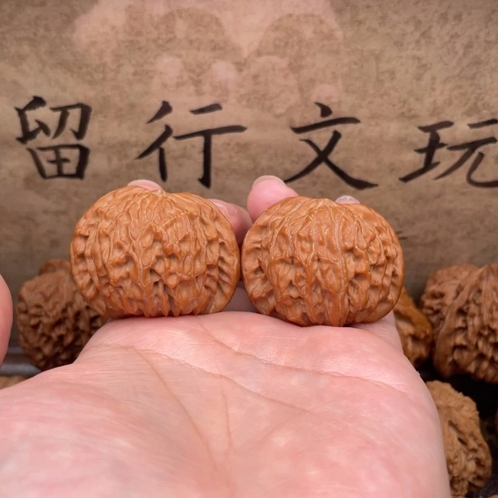 把件文玩核桃40磨盘蝴蝶磨