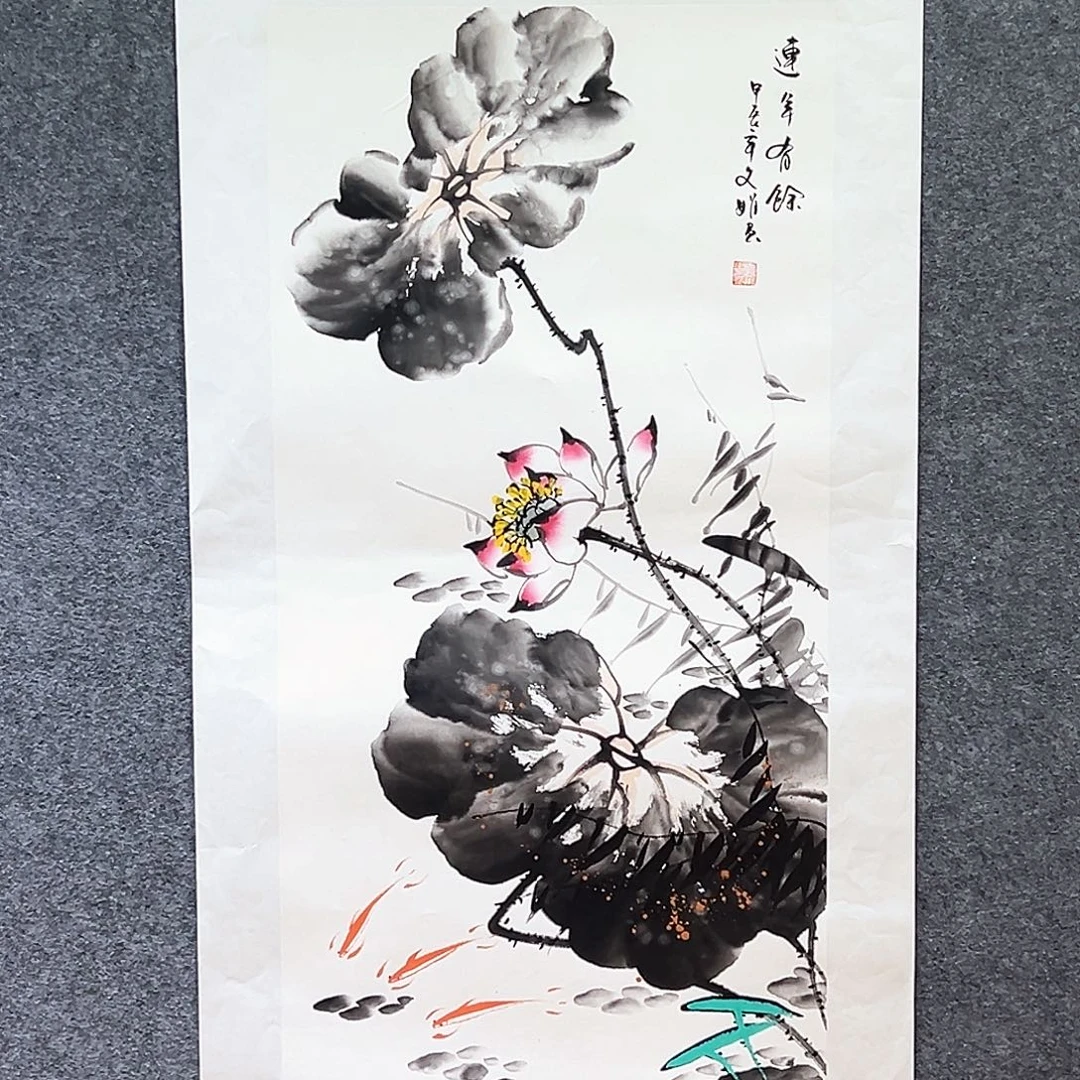 国画荷花系列画心