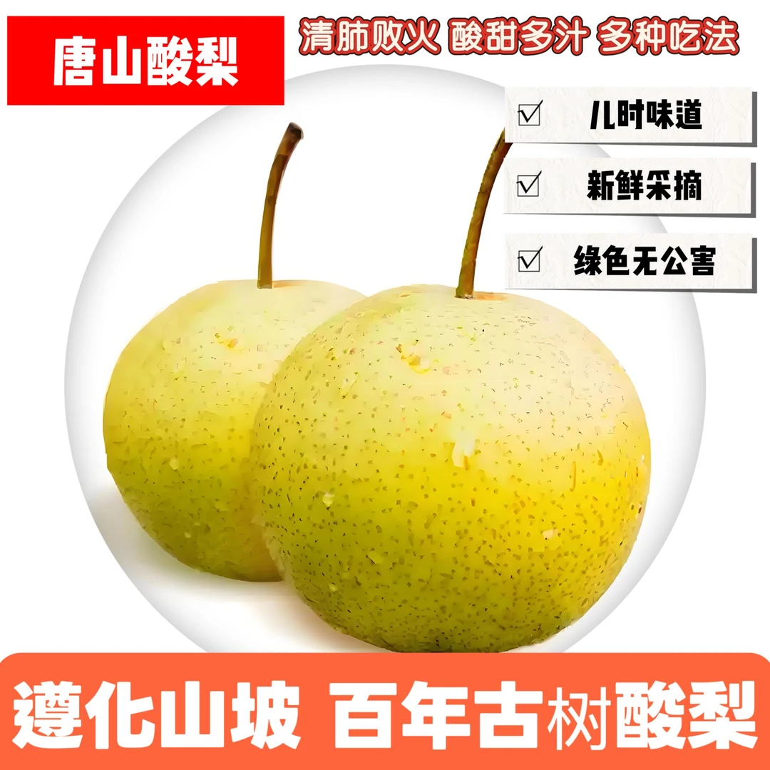 唐山遵化山坡百年古树酸梨，酸甜多汁，小时候的味道