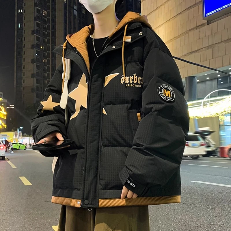 Cebrodz男士新款潮流帅气棉衣港风宽松棉服青少年学生冬季外套男