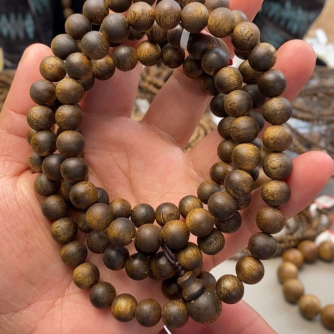 沉香手串圆珠09多圈37克多样性发一