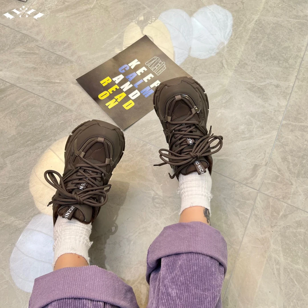 网红爆款炸街ins风厚底加棉老爹鞋5579