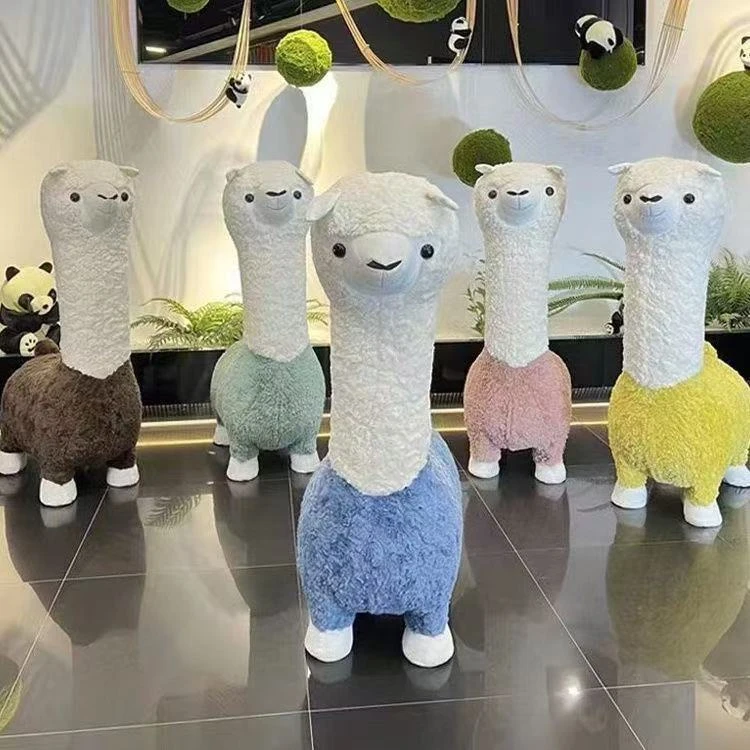 【新疆包邮】羊驼座椅动物凳子卡通客厅摆件动物座椅儿童沙发休闲椅
