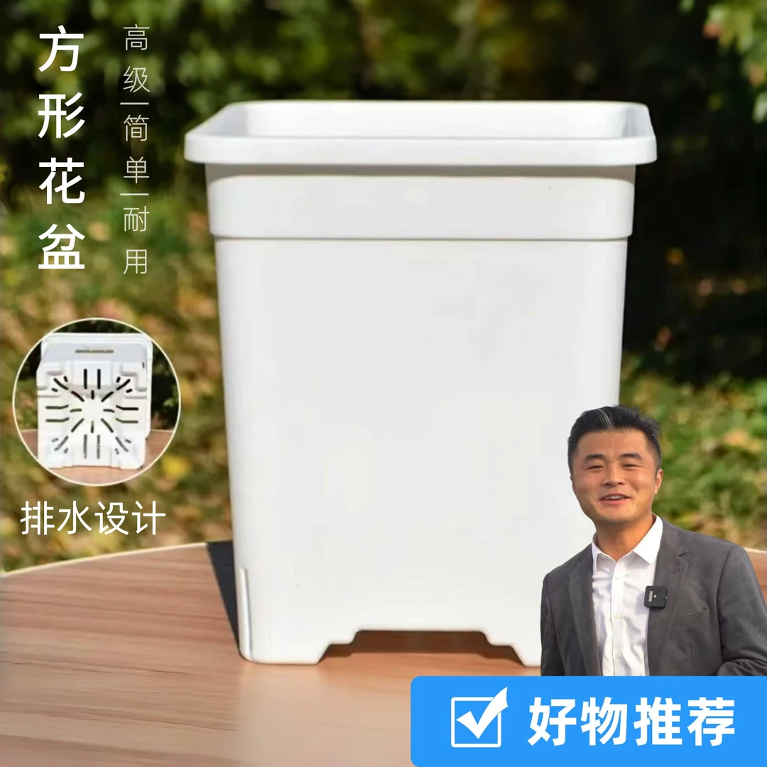 方形花盆多孔透气花卉蔬菜育苗盆耐用大口径