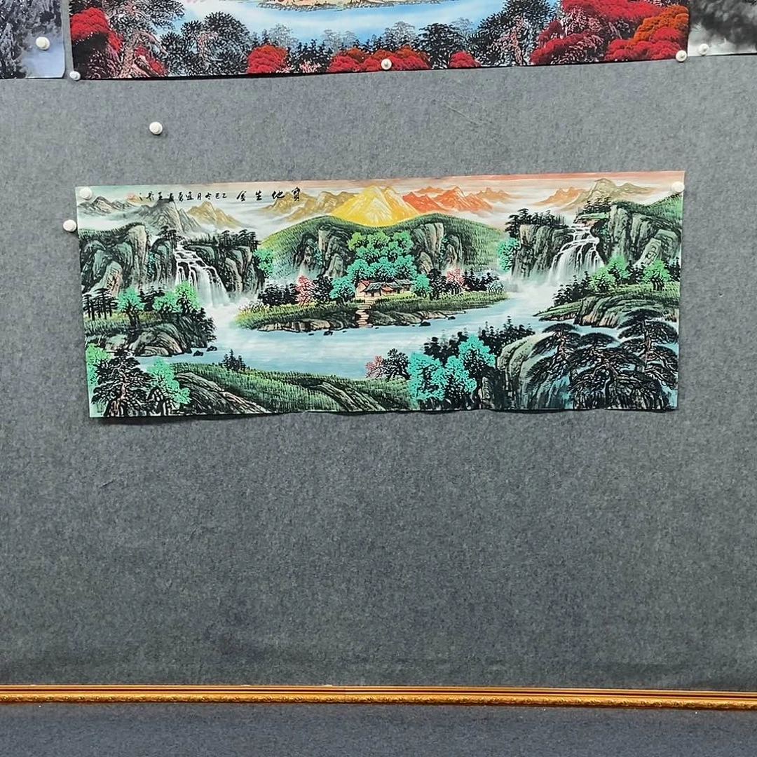 国画小六尺山水一副