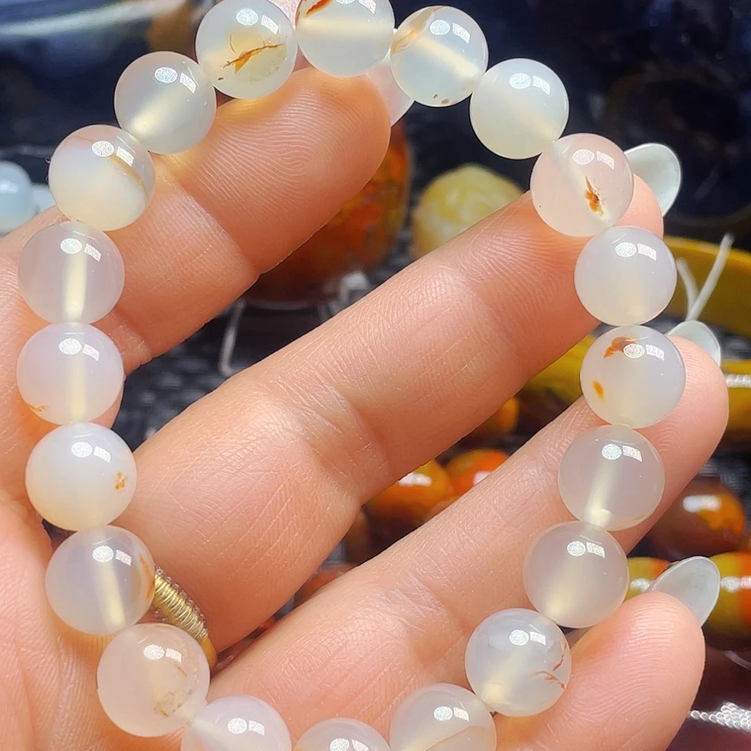 玛瑙/玉髓手串未镶嵌白**下