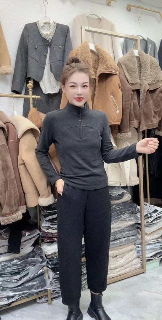 百搭双面德荣立领打底 25163 衣长60左右