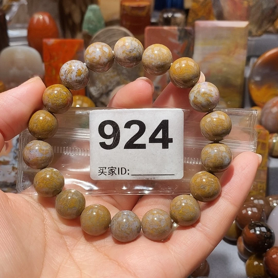 硅化玉天然北票硅化玉手串未镶嵌