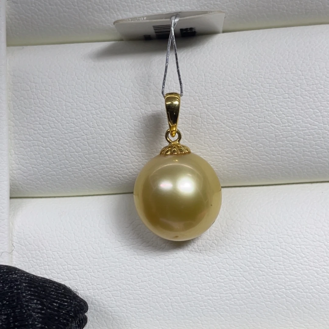 吊坠(不含链)18K金镶嵌海水珍珠11.9mm