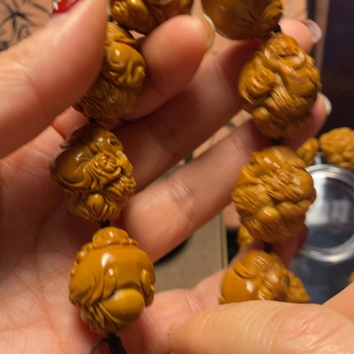 橄榄核手串/手链没****恨大龙财神