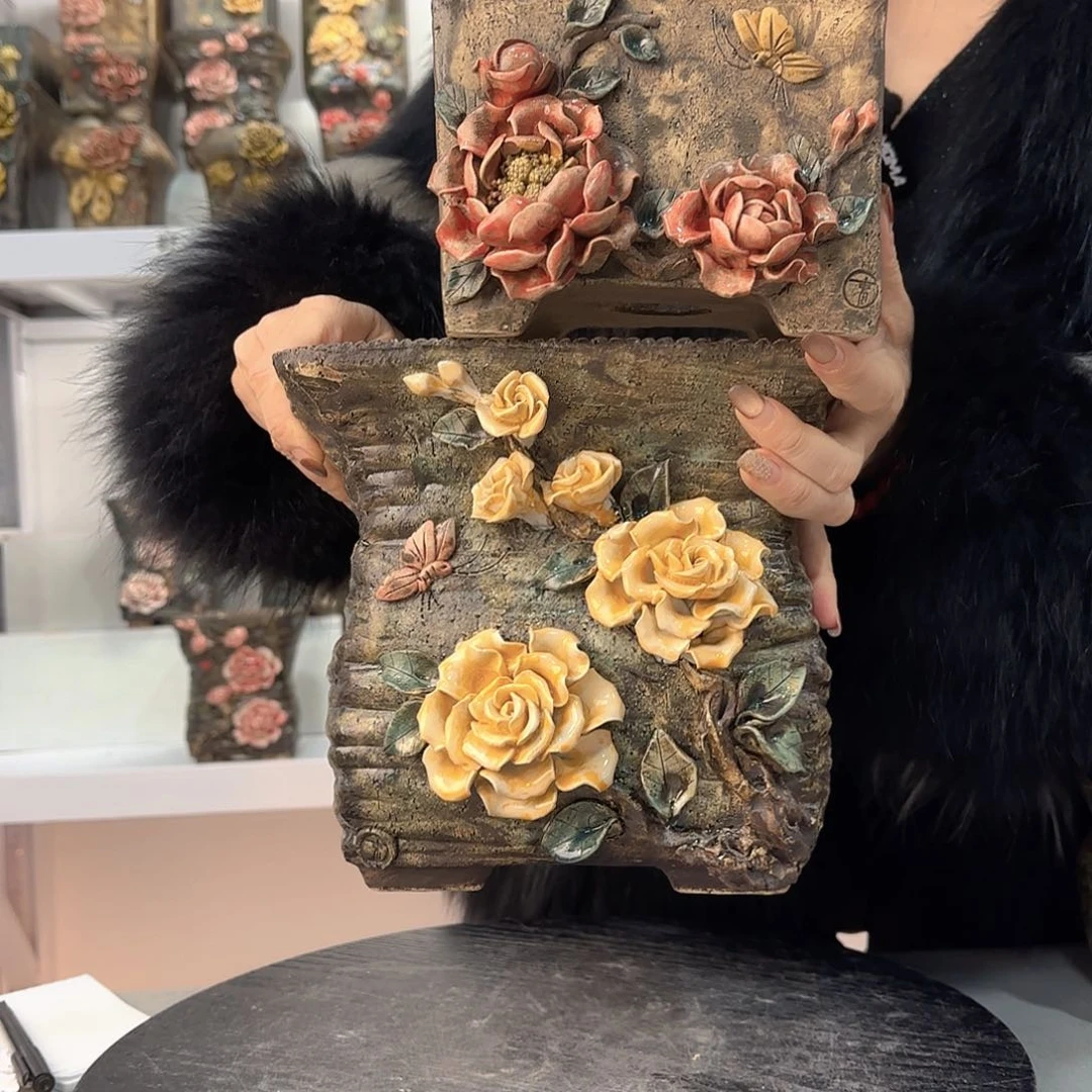 红陶梅****0青默花器花盆