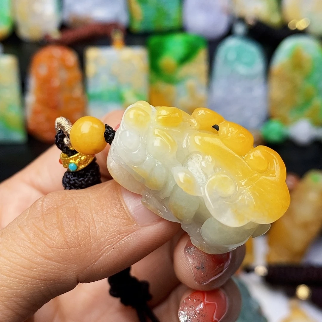 爱***1定制翡翠未镶嵌翡翠Ａ货一物一证