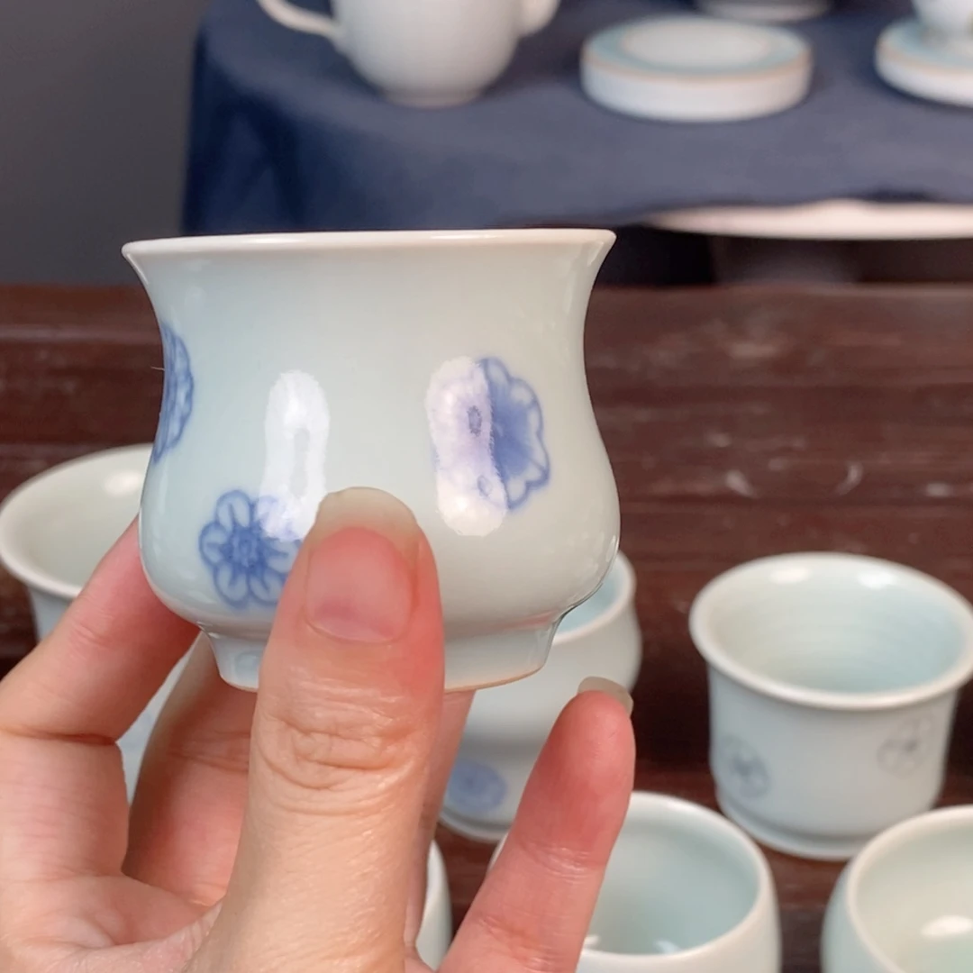 朱砂胎粉青釉 釉下彩