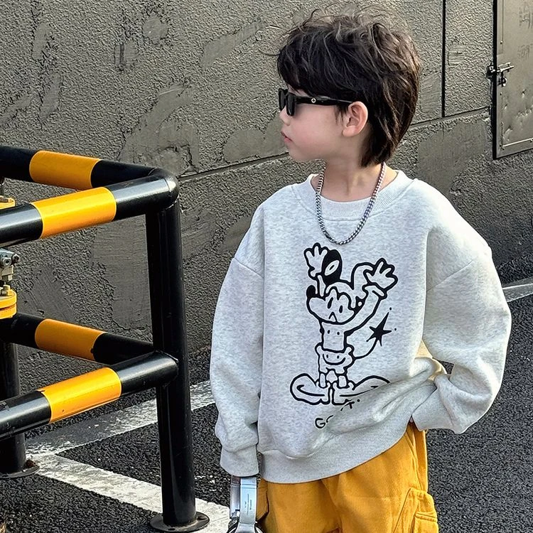 涵芽-妞妞牛牛 HY24151羊驼绒小丑卫衣