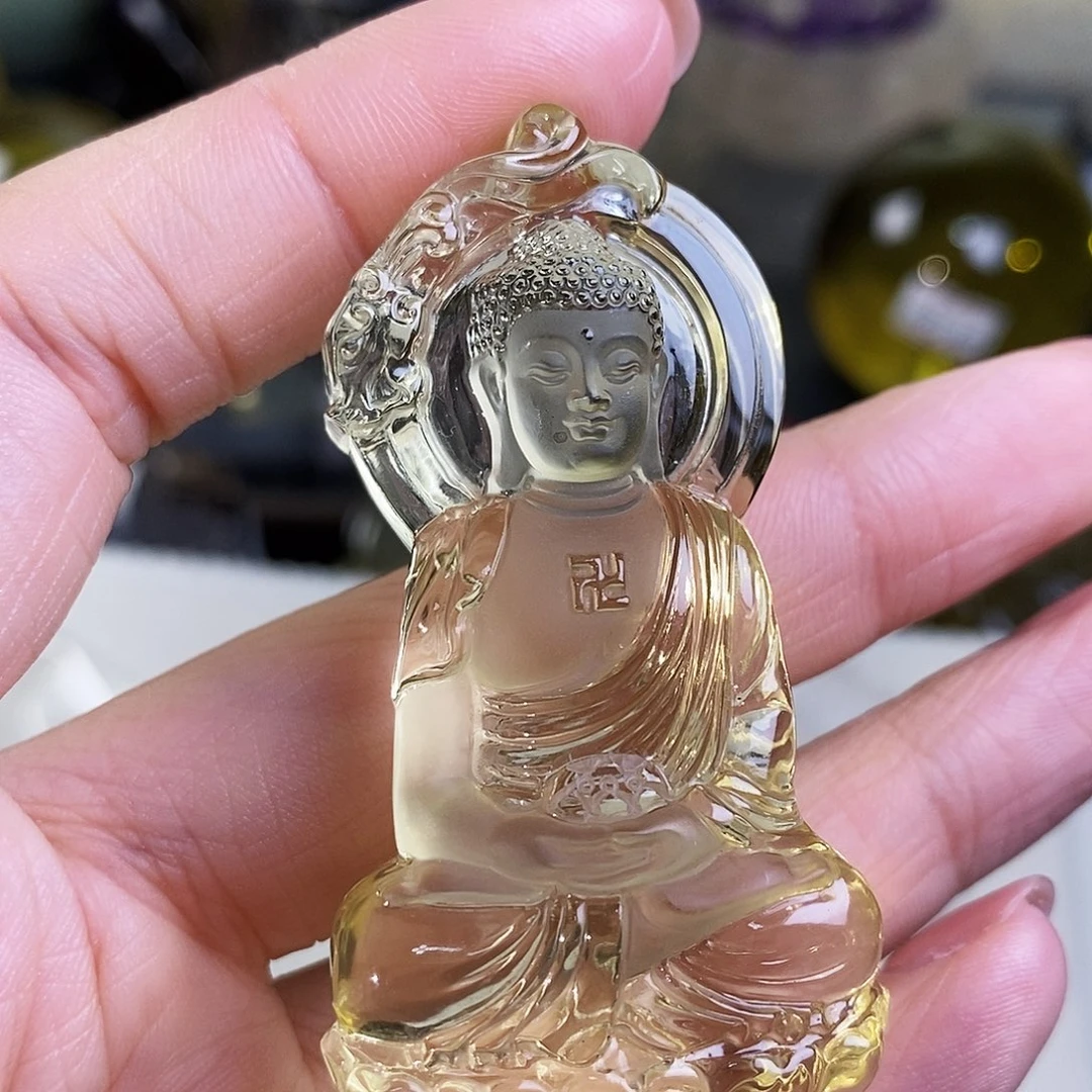 水晶天然水晶吊坠漂亮赠珠链未镶嵌孤*