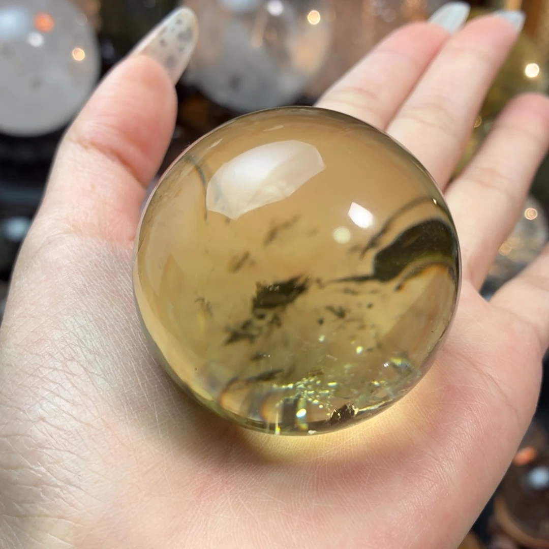 珠宝半成品黄晶未镶嵌48.2mm