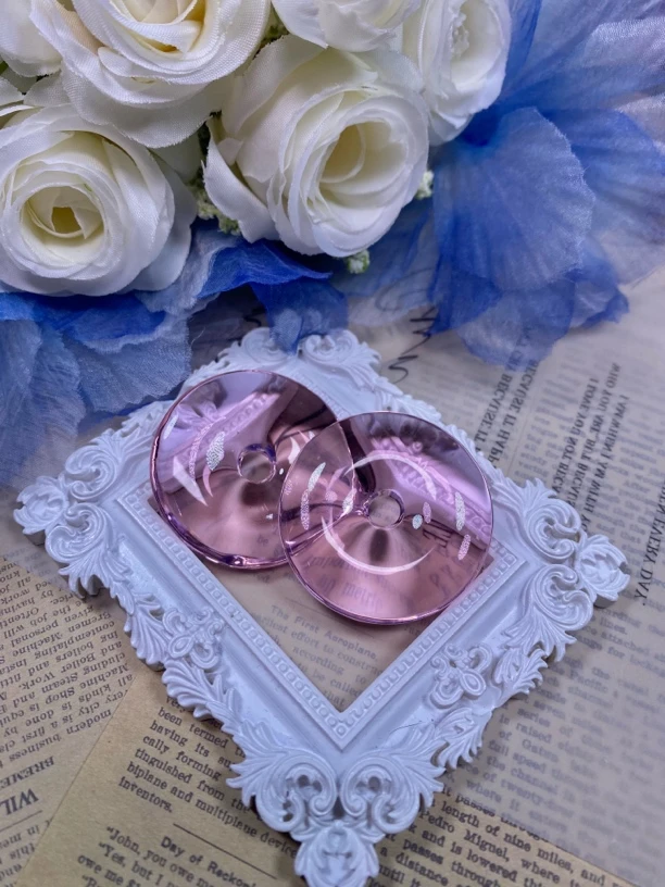 粉色平安扣吊坠发一个L112