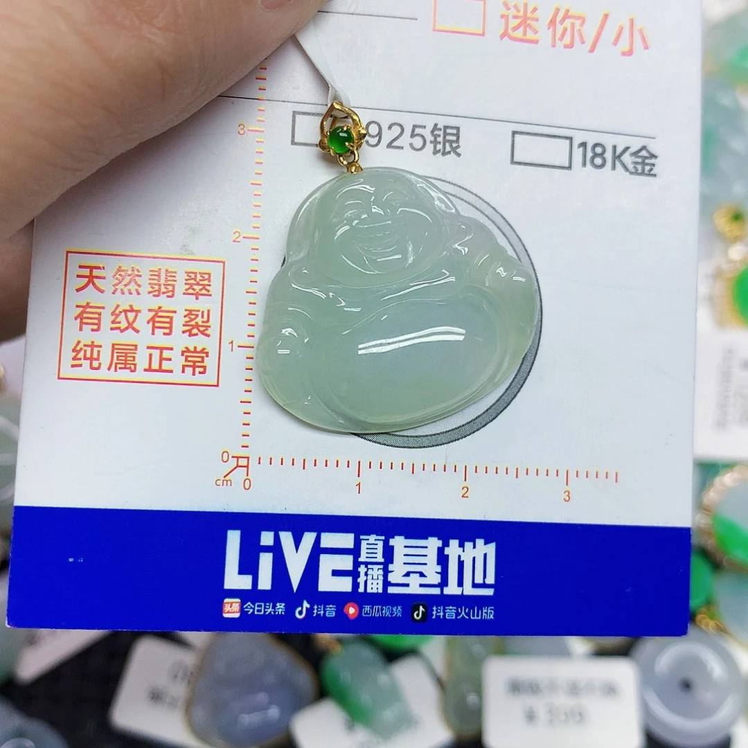 翡翠18K金镶嵌颈饰356674