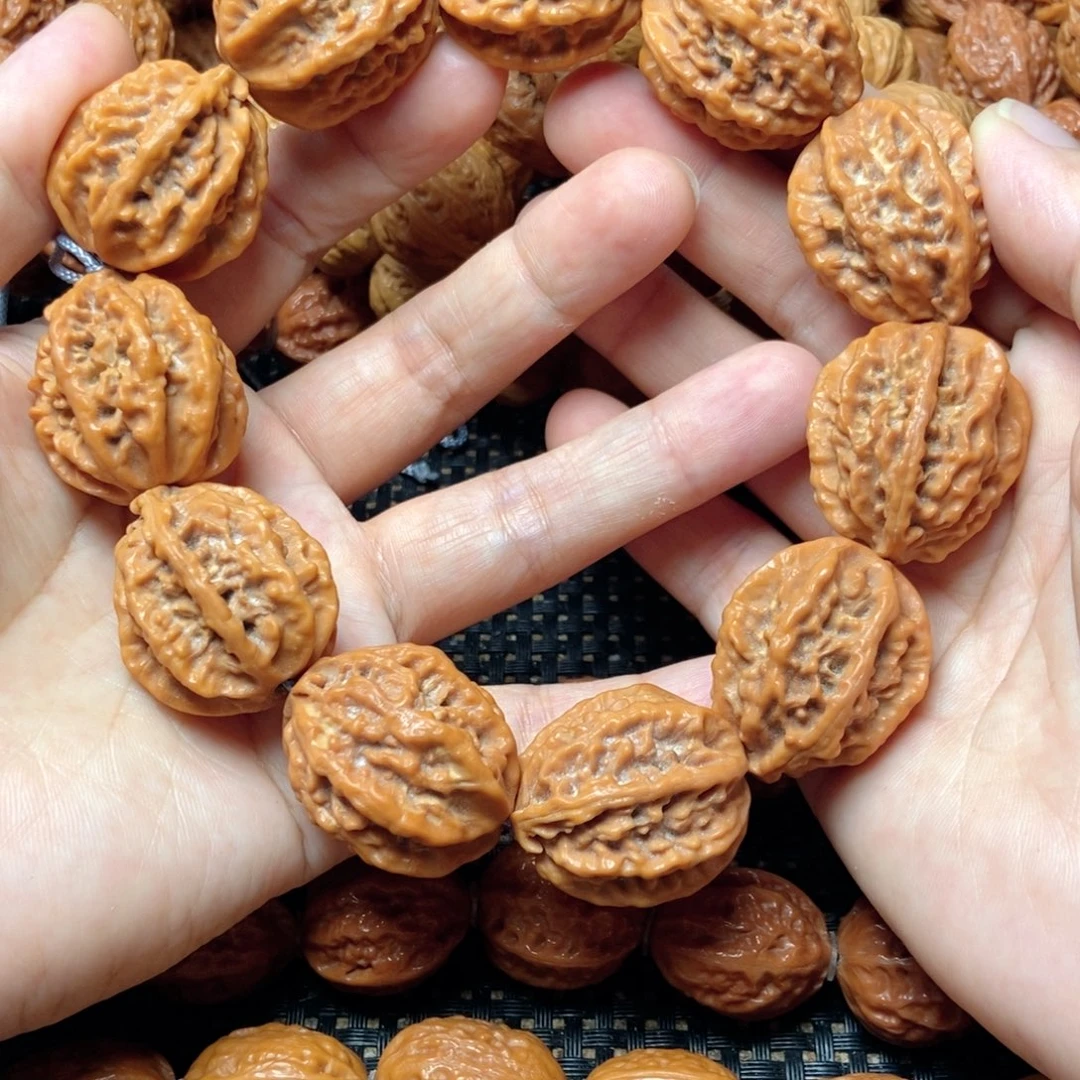 桃核手串粗筋麻花手串