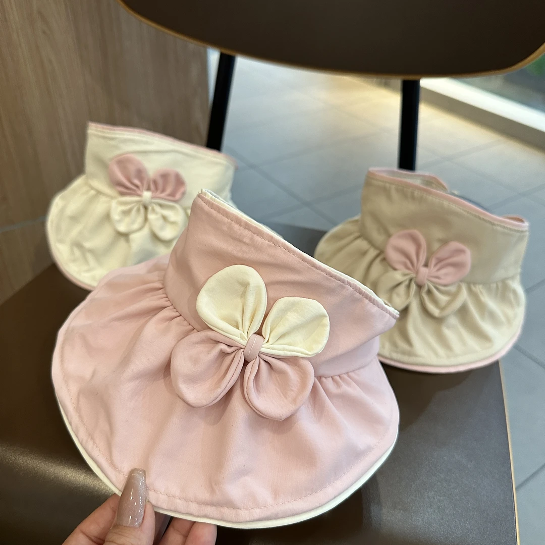 婴儿帽子夏季防晒帽小月龄薄款大檐防紫外线太阳帽宝宝公主遮阳帽