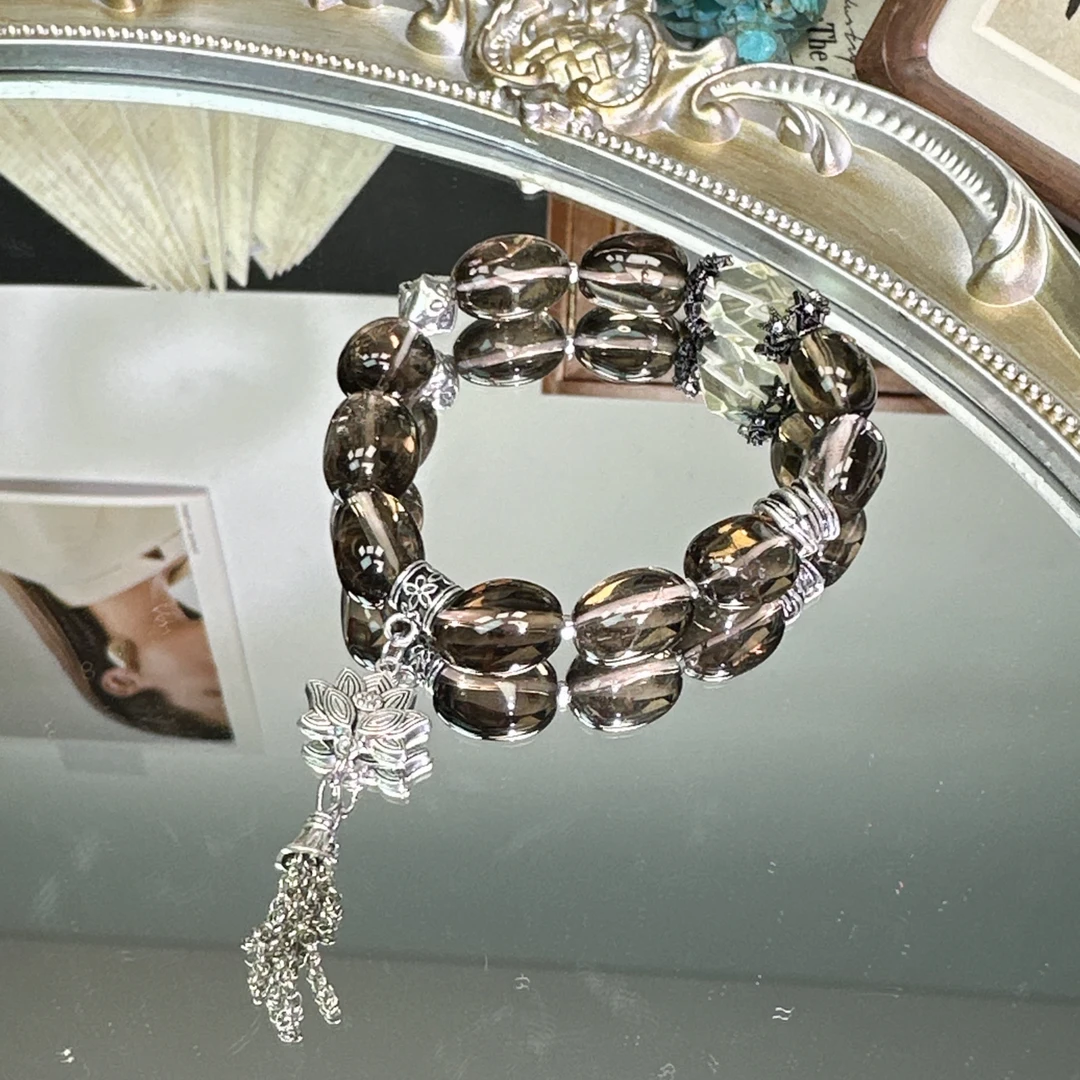 随形茶水晶手串1266 颜色微差 多样性发一