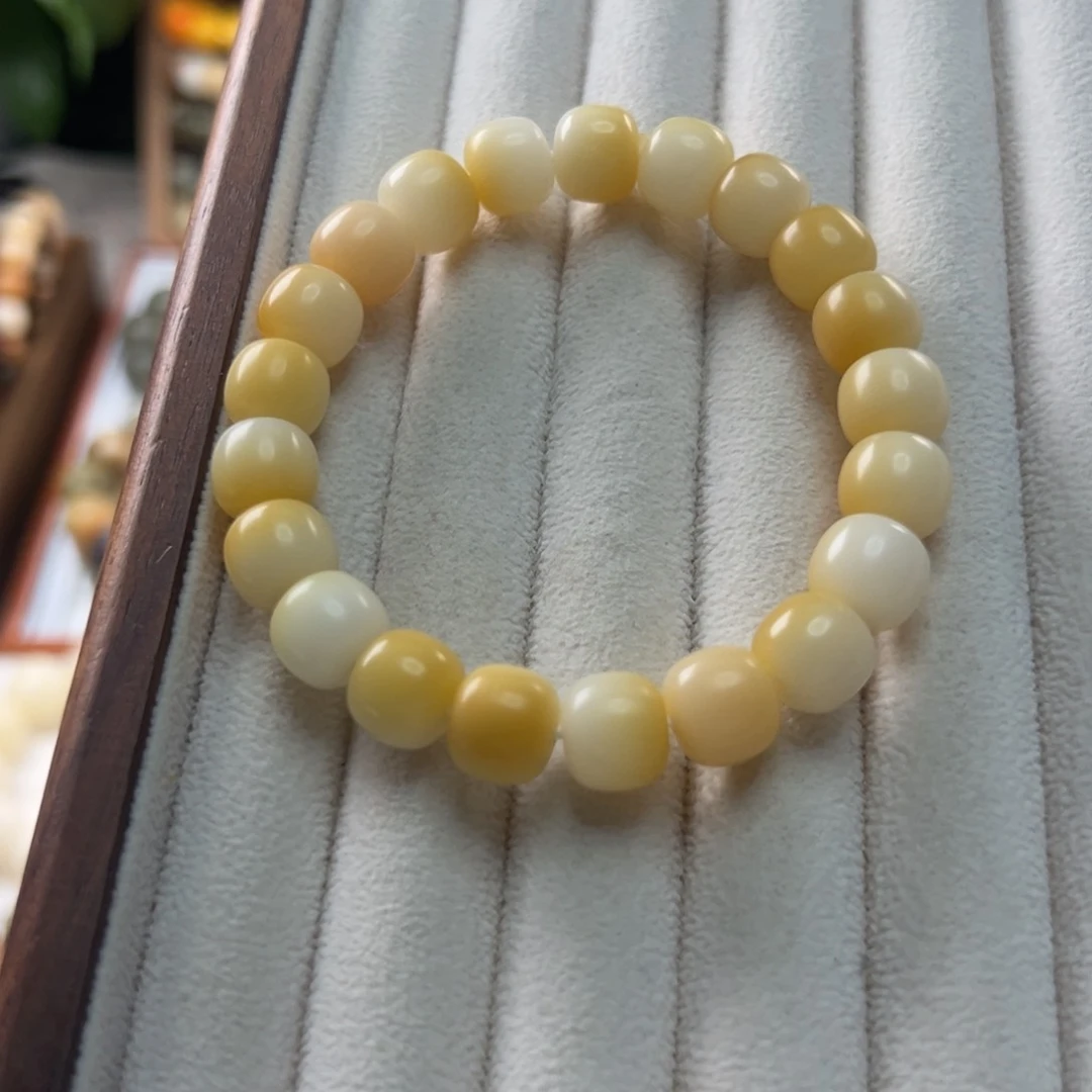 菩提根/象牙果手串卡10桶珠干磨微瑕