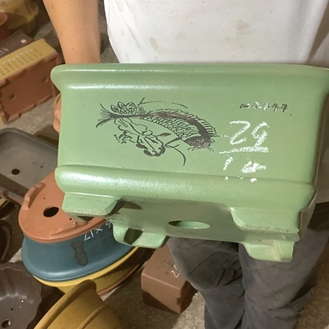 紫砂花盆手工制作
