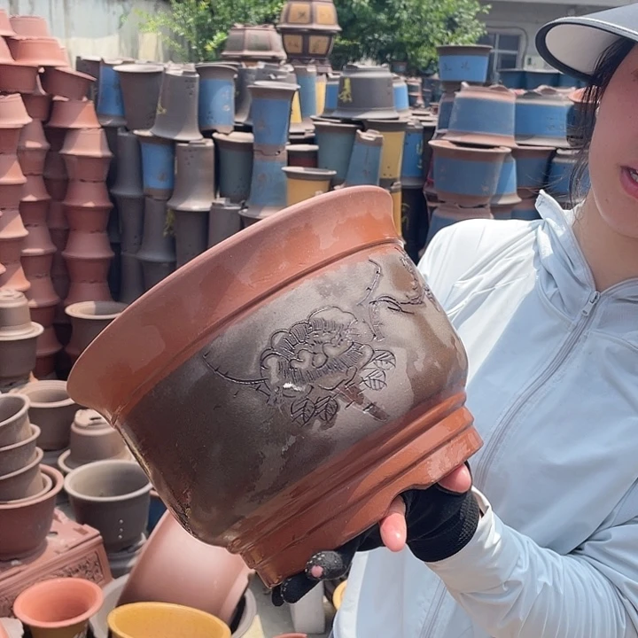 26灰发财花盆花盆花盆花盆