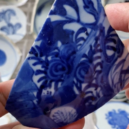 瓷片现代瓷器青花瓷片