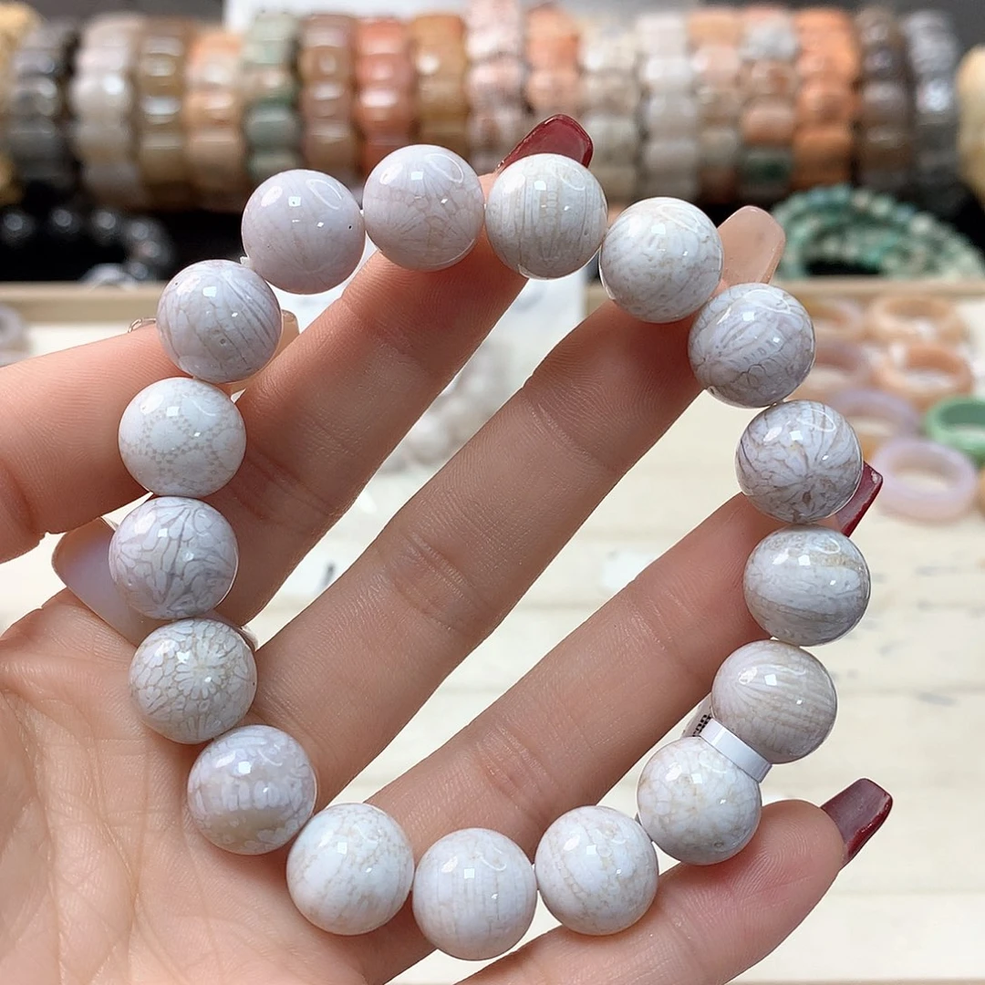 硅化珊瑚（珊瑚玉）手链未镶嵌唐*鸭301