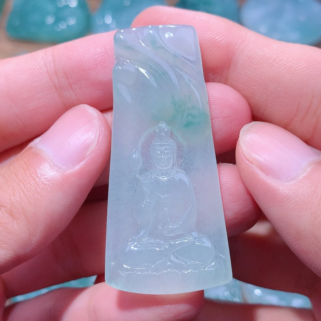 吊坠(不含链)未镶嵌翡翠天然a货翡翠吊坠