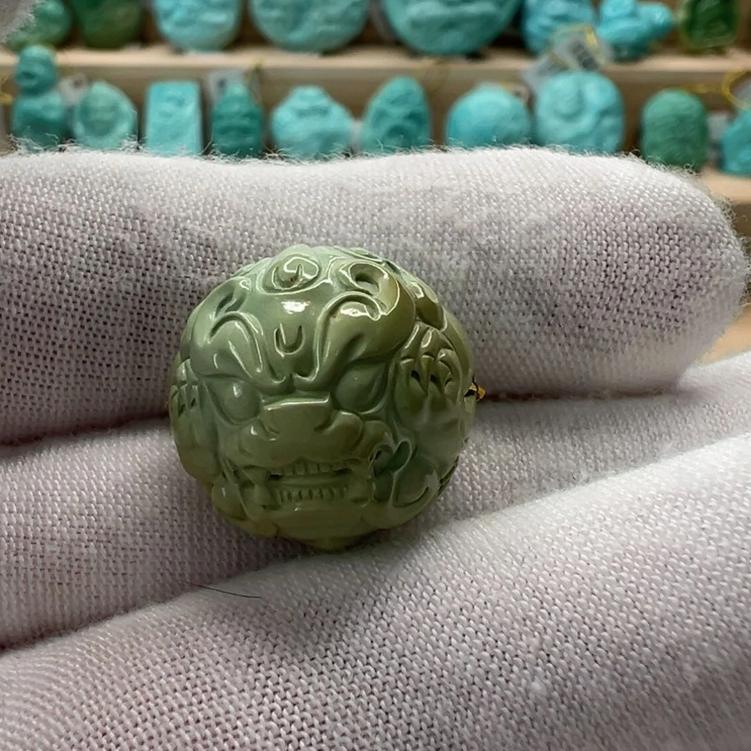 未镶嵌绿松石兽珠 17mm