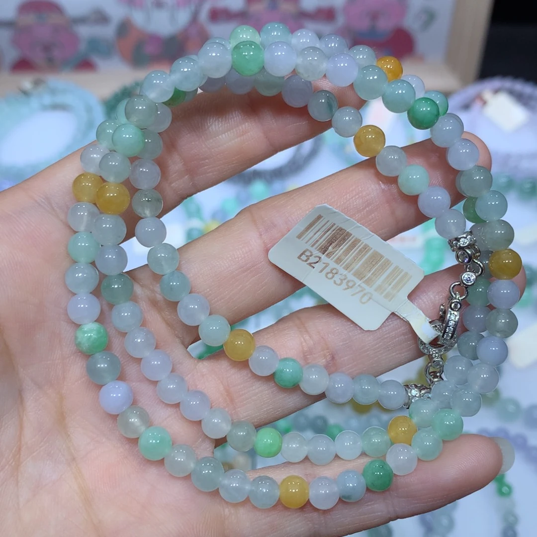 翡翠未镶嵌手链天然