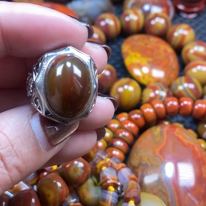 玛瑙/玉髓未镶嵌戒指