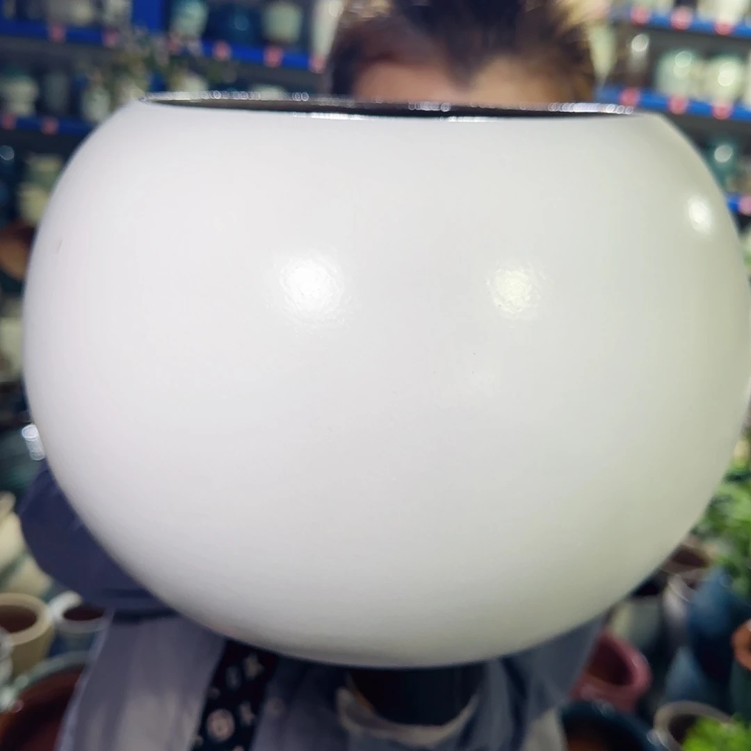 紫砂花盆高20口20