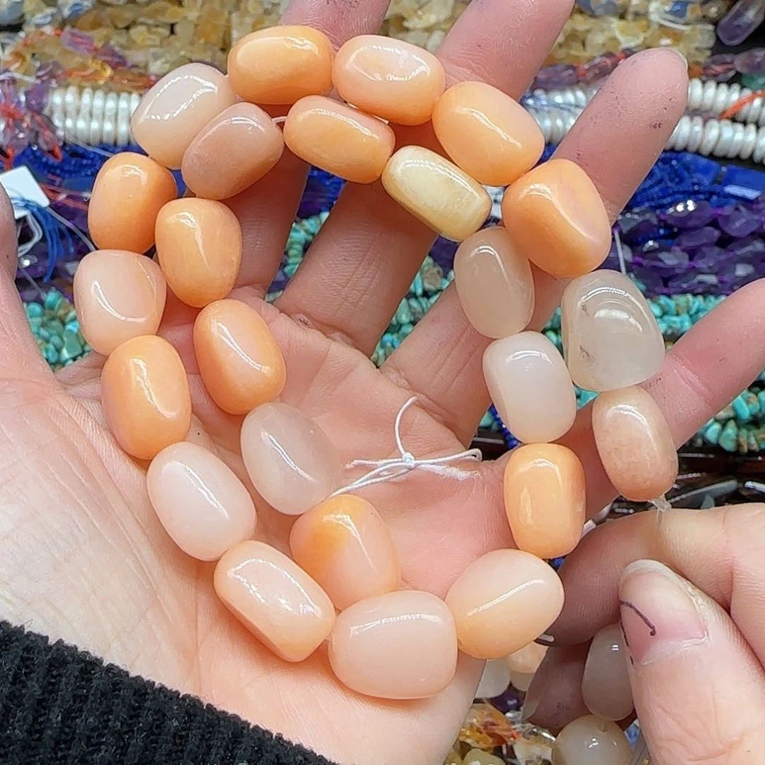 玛瑙/玉髓珠宝半成品合金东陵玉13mm一条