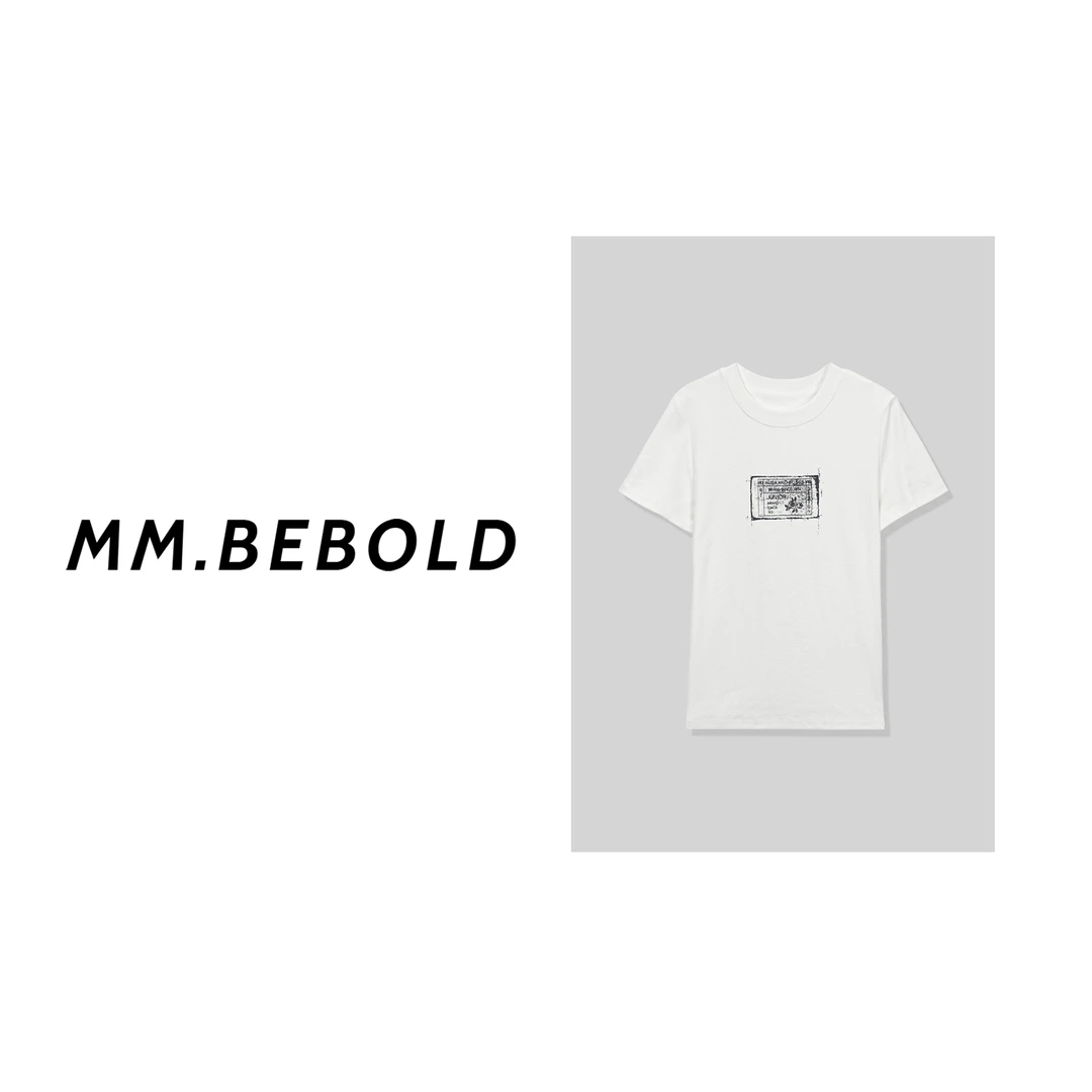 【妙姐精选】鸢尾诗 简约百搭印花短袖T恤LZ11359