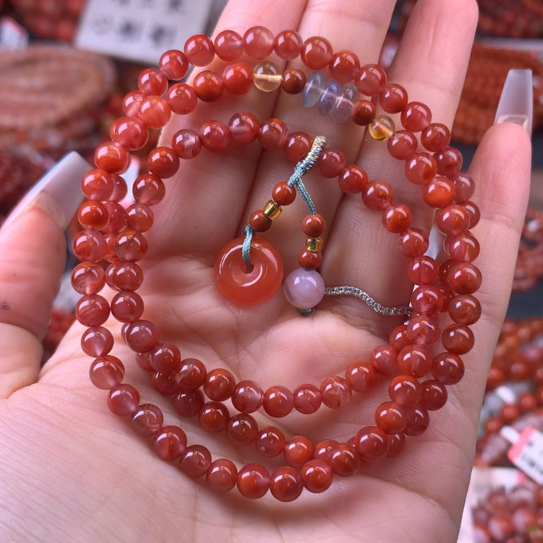 未镶嵌手链南红玛瑙32号DIY卡5